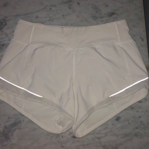 White Lululemon Running Shorts